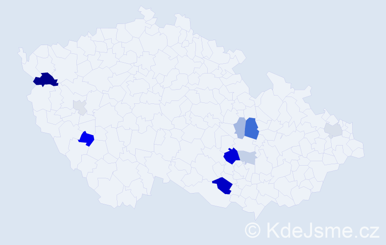Příjmení: 'Kurbelová', počet výskytů 24 v celé ČR