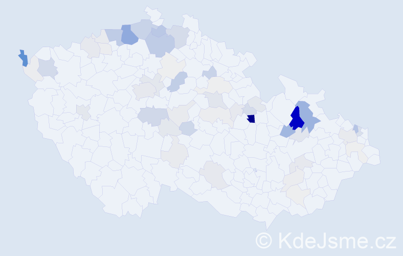 Příjmení: 'Turták', počet výskytů 223 v celé ČR