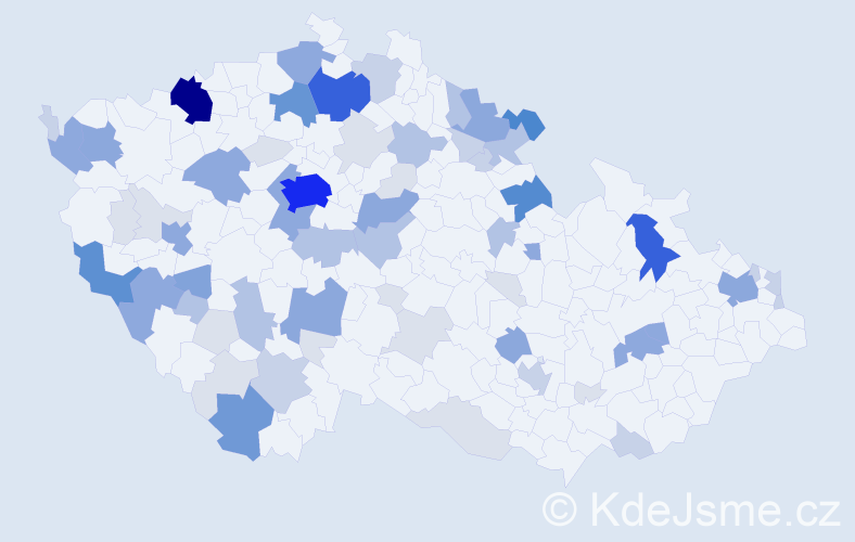 Příjmení: 'Puška', počet výskytů 248 v celé ČR