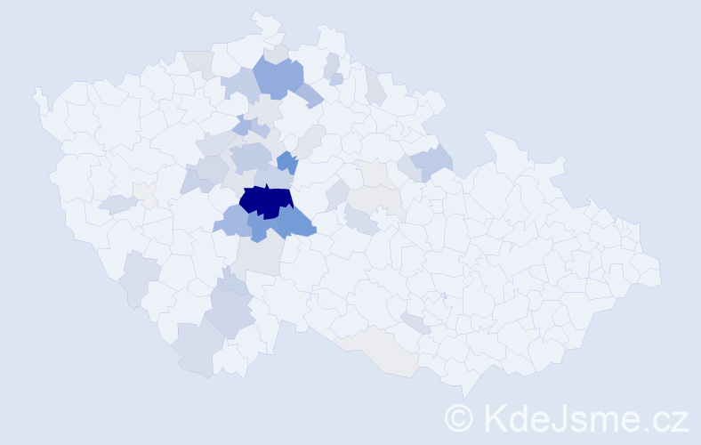 Příjmení: 'Žížala', počet výskytů 206 v celé ČR