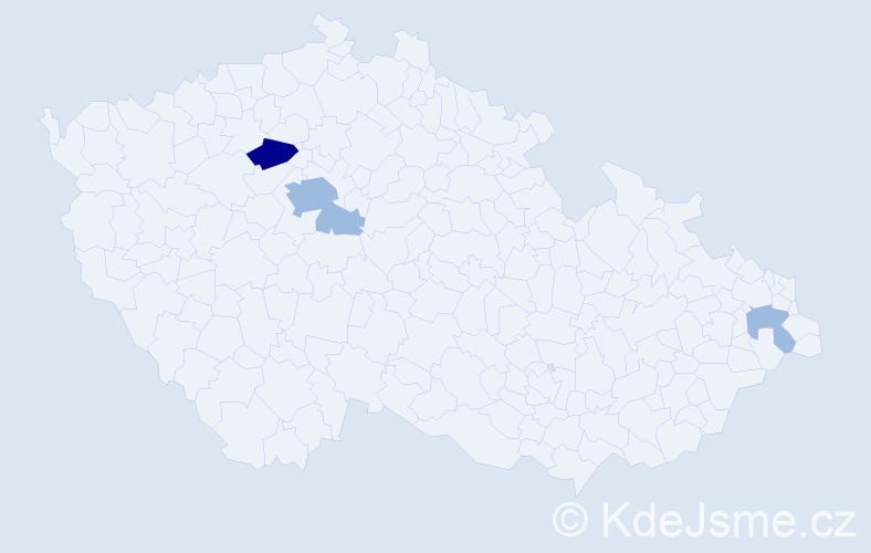 Příjmení: 'Mősner', počet výskytů 7 v celé ČR