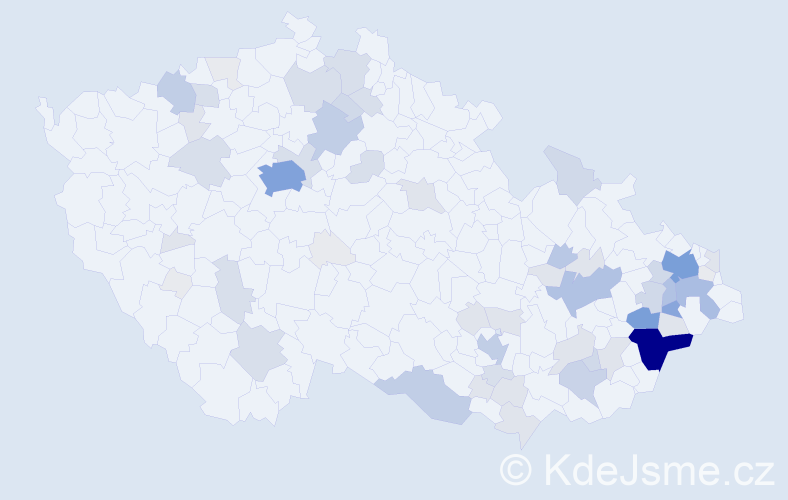 Příjmení: 'Knebl', počet výskytů 272 v celé ČR