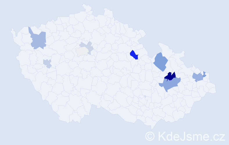 Příjmení: 'Klimesch', počet výskytů 28 v celé ČR