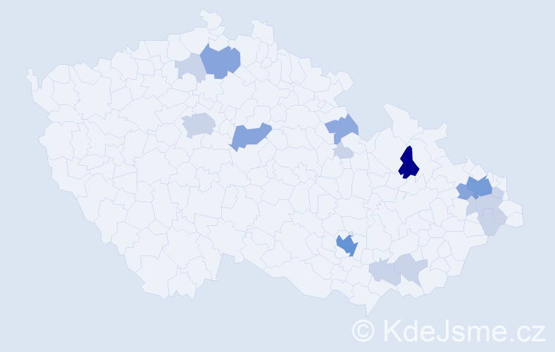 Příjmení: 'Kobolka', počet výskytů 42 v celé ČR