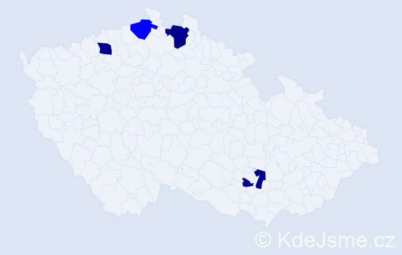 Příjmení: 'Bertel', počet výskytů 7 v celé ČR