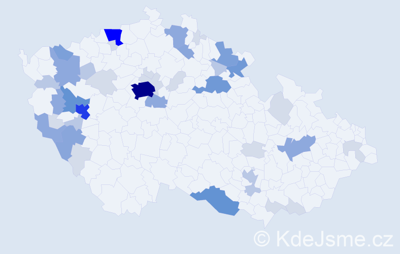 Příjmení: 'Holzknecht', počet výskytů 131 v celé ČR