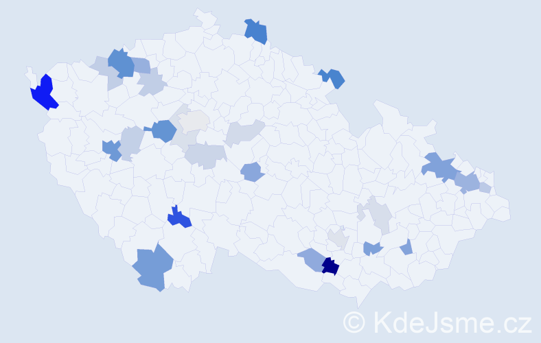 Příjmení: 'Cirok', počet výskytů 79 v celé ČR