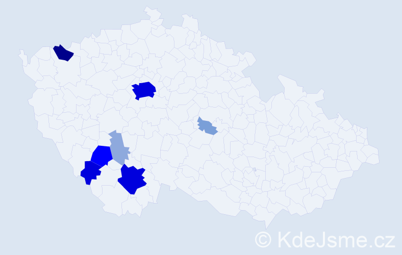 Příjmení: 'Brodec', počet výskytů 33 v celé ČR