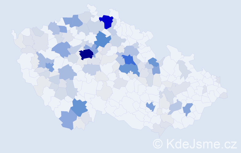 Příjmení: 'Netušil', počet výskytů 525 v celé ČR
