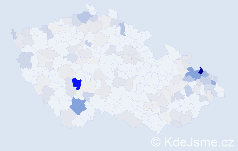 Příjmení: 'Slivka', počet výskytů 479 v celé ČR