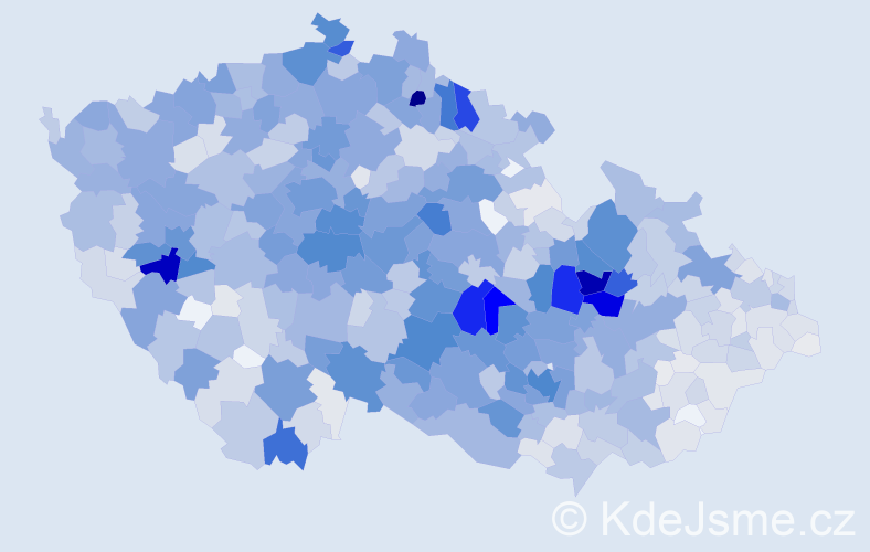 Příjmení: 'Havlíčková', počet výskytů 5378 v celé ČR