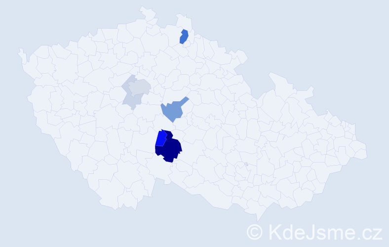 Příjmení: 'Babčický', počet výskytů 19 v celé ČR
