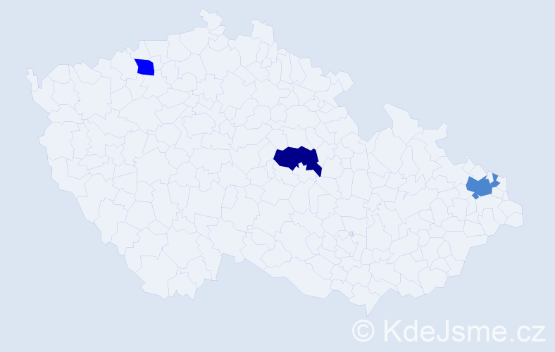 Příjmení: 'Kačmarská', počet výskytů 7 v celé ČR