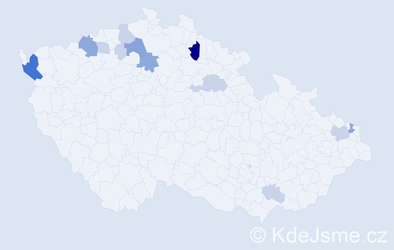 Příjmení: 'Móro', počet výskytů 35 v celé ČR