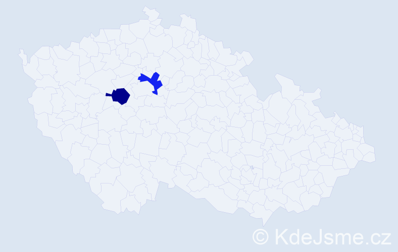 Příjmení: 'Pálčik', počet výskytů 4 v celé ČR