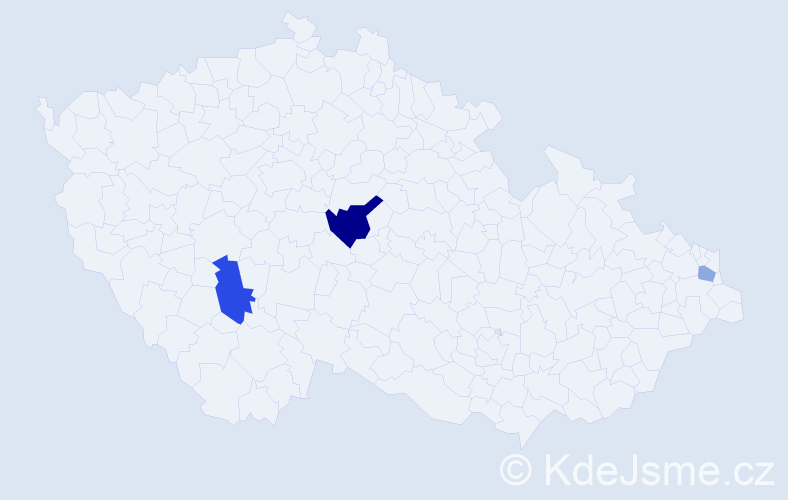 Příjmení: 'Tapfer', počet výskytů 6 v celé ČR