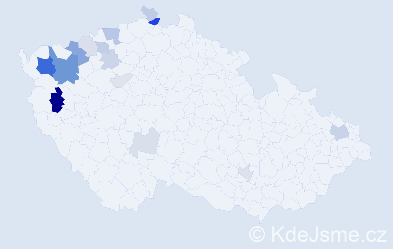 Příjmení: 'Rohmová', počet výskytů 50 v celé ČR