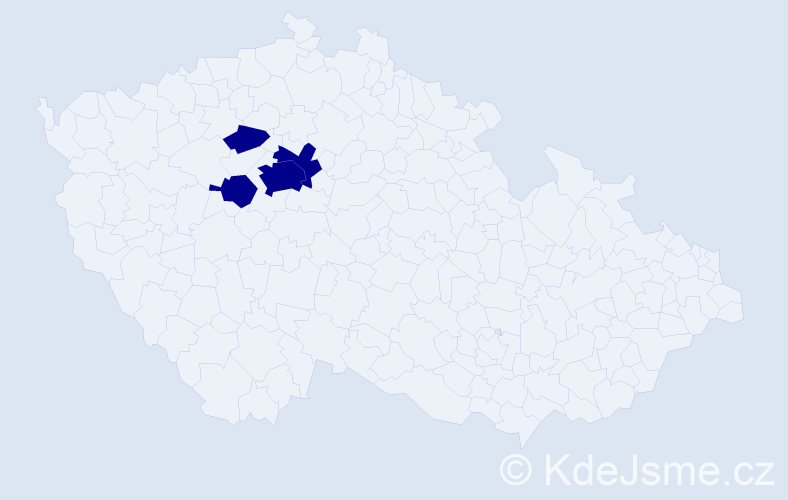 Příjmení: 'Deriánová', počet výskytů 4 v celé ČR