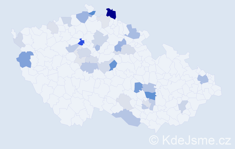 Příjmení: 'Machan', počet výskytů 94 v celé ČR