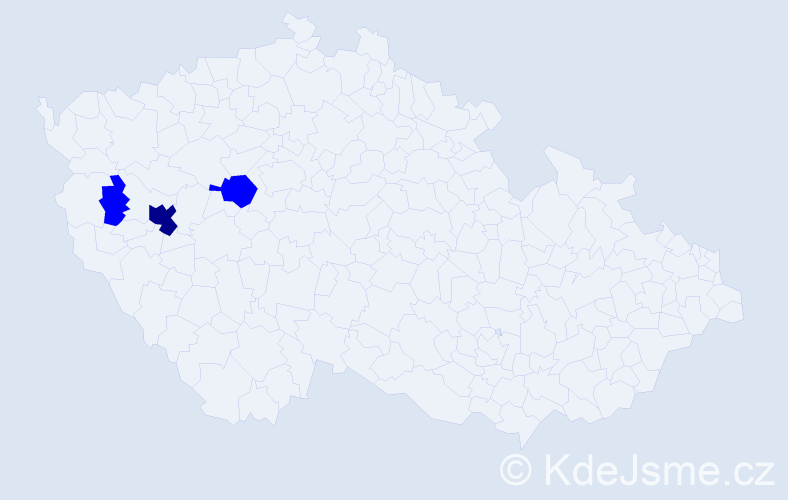 Příjmení: 'Kemka', počet výskytů 4 v celé ČR