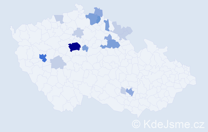 Příjmení: 'Pirochová', počet výskytů 46 v celé ČR