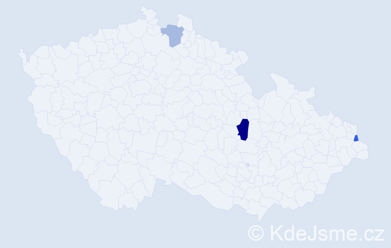 Příjmení: 'Tatarski', počet výskytů 4 v celé ČR