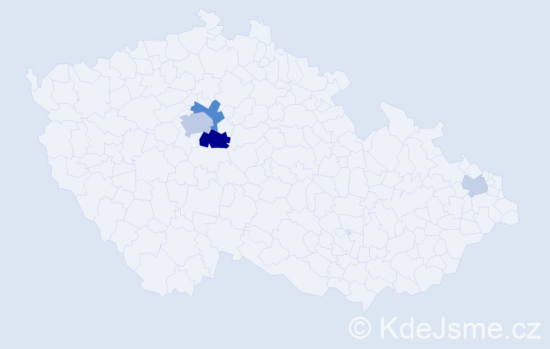 Příjmení: 'Cochová', počet výskytů 10 v celé ČR