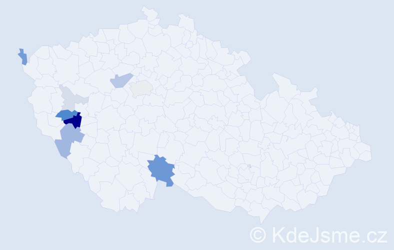 Příjmení: 'Hořká', počet výskytů 31 v celé ČR