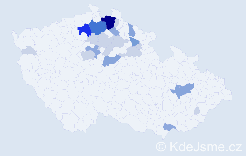 Příjmení: 'Pabiška', počet výskytů 58 v celé ČR