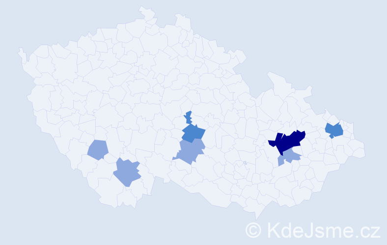 Příjmení: 'Smrktová', počet výskytů 17 v celé ČR