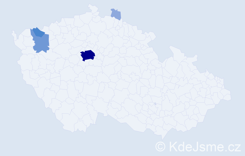 Příjmení: 'Machiánová', počet výskytů 12 v celé ČR