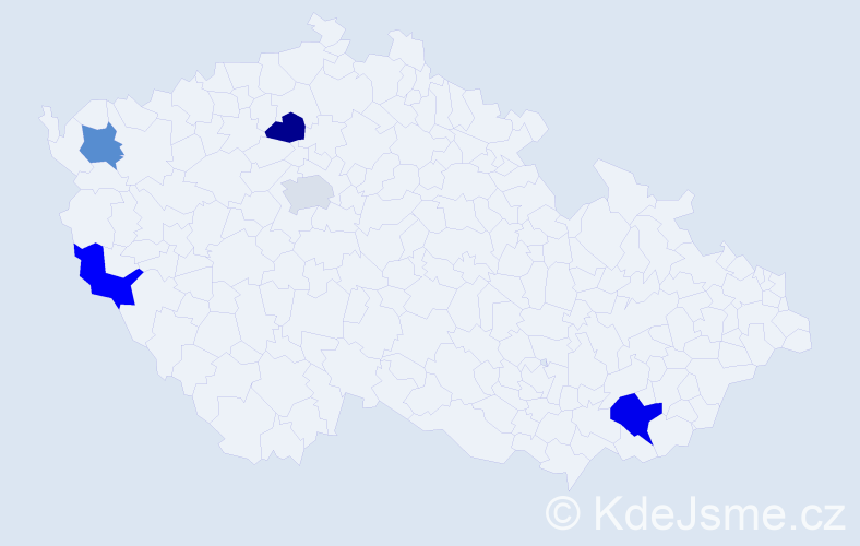 Příjmení: 'Kress', počet výskytů 6 v celé ČR
