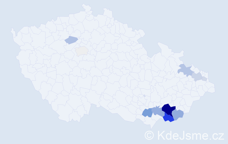 Příjmení: 'Dobřecká', počet výskytů 34 v celé ČR
