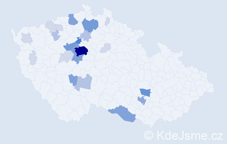 Příjmení: 'Podrabská', počet výskytů 73 v celé ČR