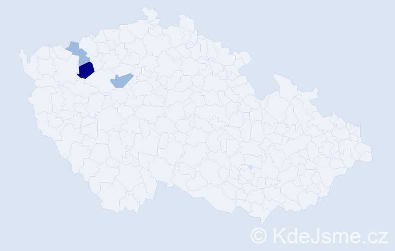 Příjmení: 'Kytl', počet výskytů 6 v celé ČR