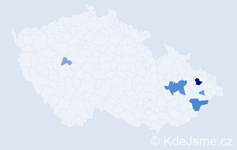 Příjmení: 'Tatalák', počet výskytů 20 v celé ČR