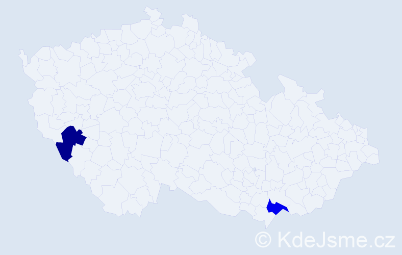 Příjmení: 'Seda', počet výskytů 2 v celé ČR