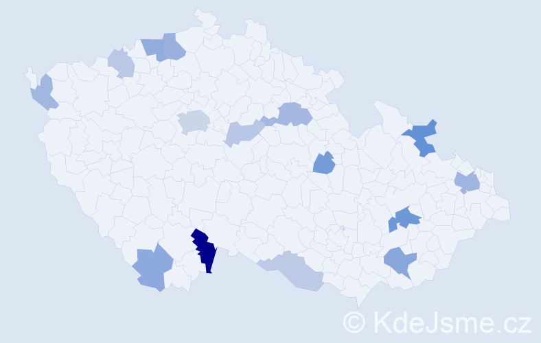 Příjmení: 'Truong', počet výskytů 32 v celé ČR