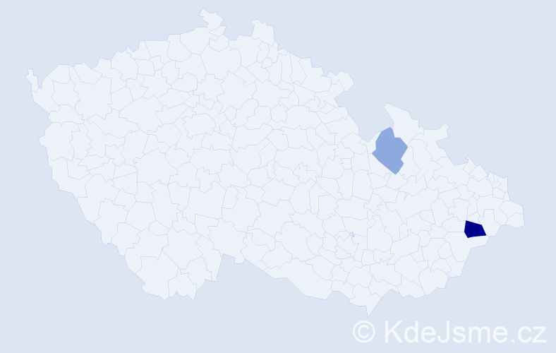 Příjmení: 'Balejíková', počet výskytů 13 v celé ČR