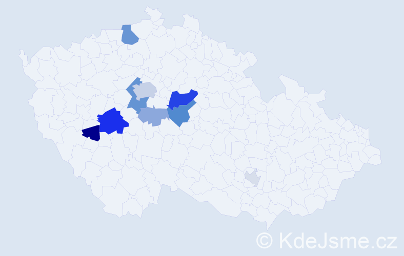 Příjmení: 'Zuza', počet výskytů 24 v celé ČR