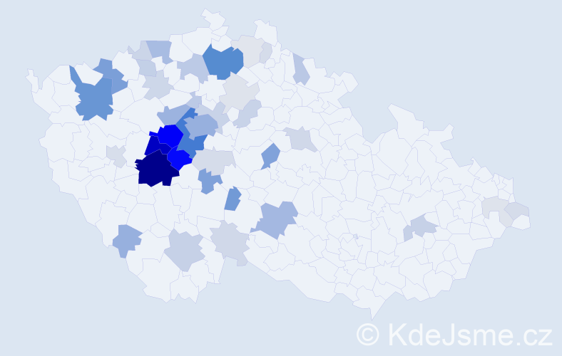 Příjmení: 'Šinágl', počet výskytů 169 v celé ČR