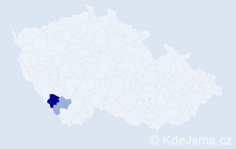 Příjmení: 'Kluibrová', počet výskytů 4 v celé ČR