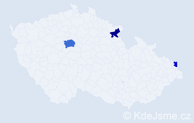 Příjmení: 'Simons', počet výskytů 8 v celé ČR