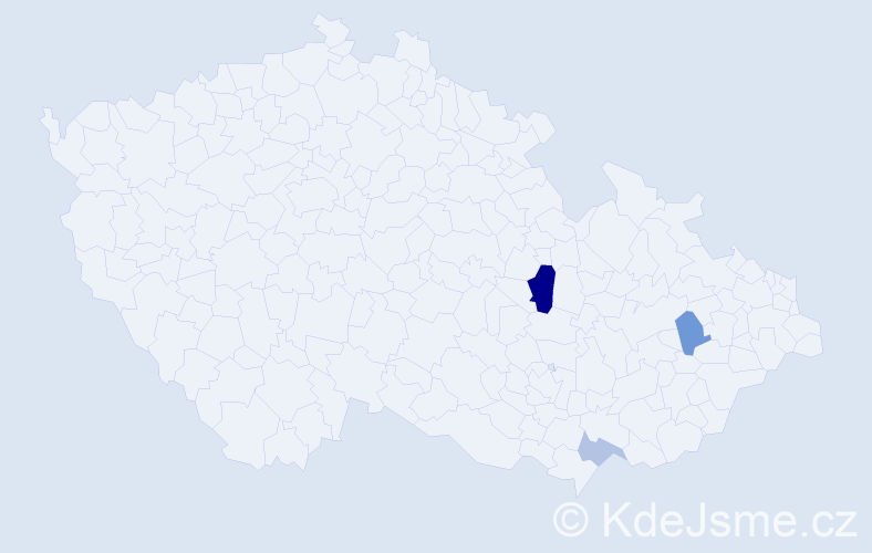 Příjmení: 'Hammoud', počet výskytů 13 v celé ČR