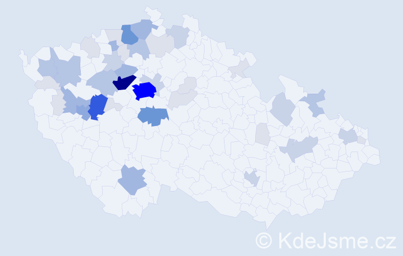 Příjmení: 'Poch', počet výskytů 144 v celé ČR