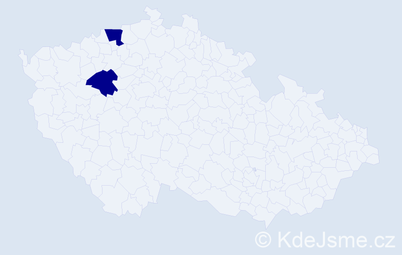 Příjmení: 'Kridlo', počet výskytů 2 v celé ČR
