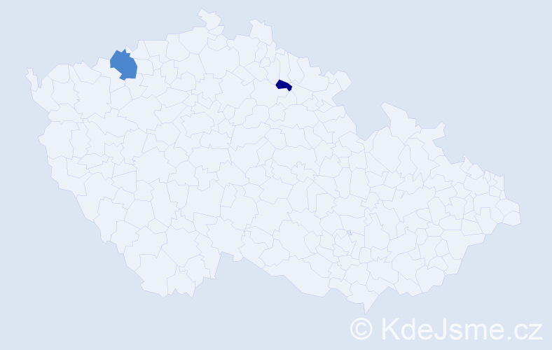 Příjmení: 'Beko', počet výskytů 4 v celé ČR