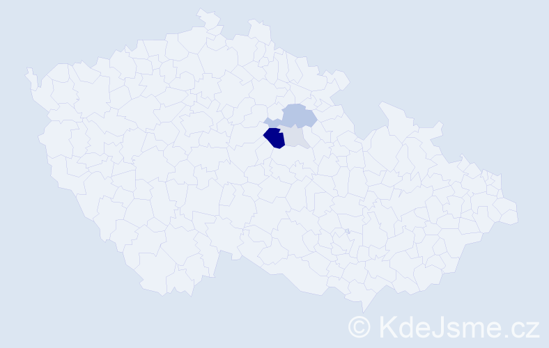 Příjmení: 'Wimmr', počet výskytů 10 v celé ČR