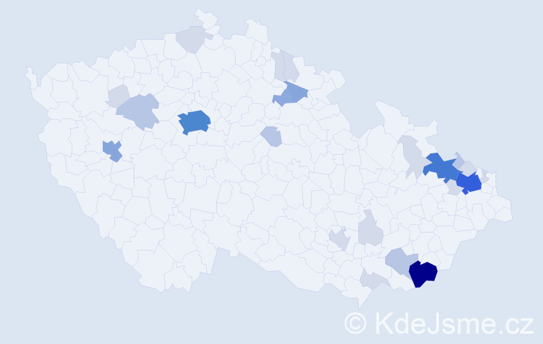 Příjmení: 'Kreislová', počet výskytů 74 v celé ČR