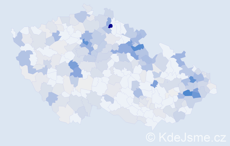 Příjmení: 'Fabián', počet výskytů 905 v celé ČR